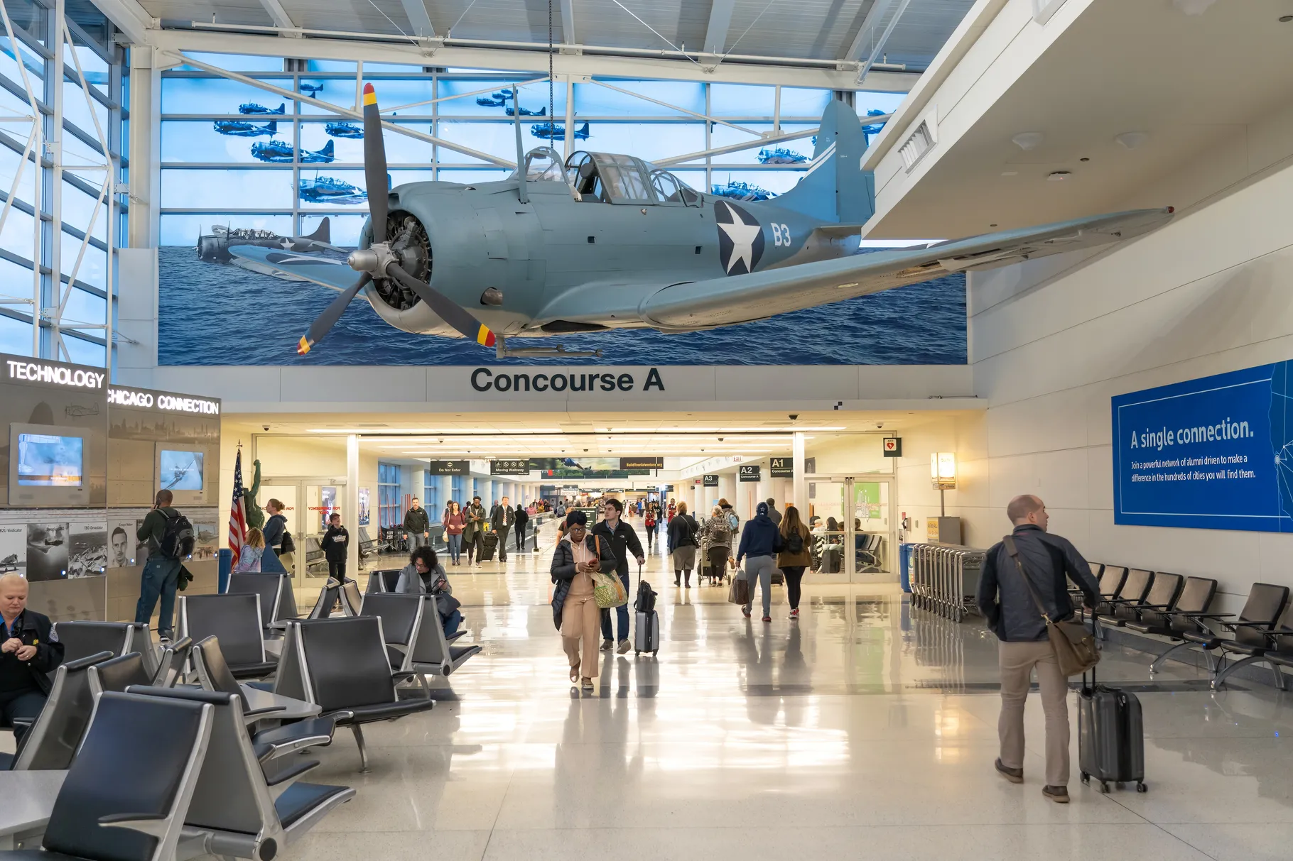 midway airport food map